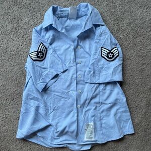 NWOT Womens Air Force blues short sleeve top size 14 long SSGT rank